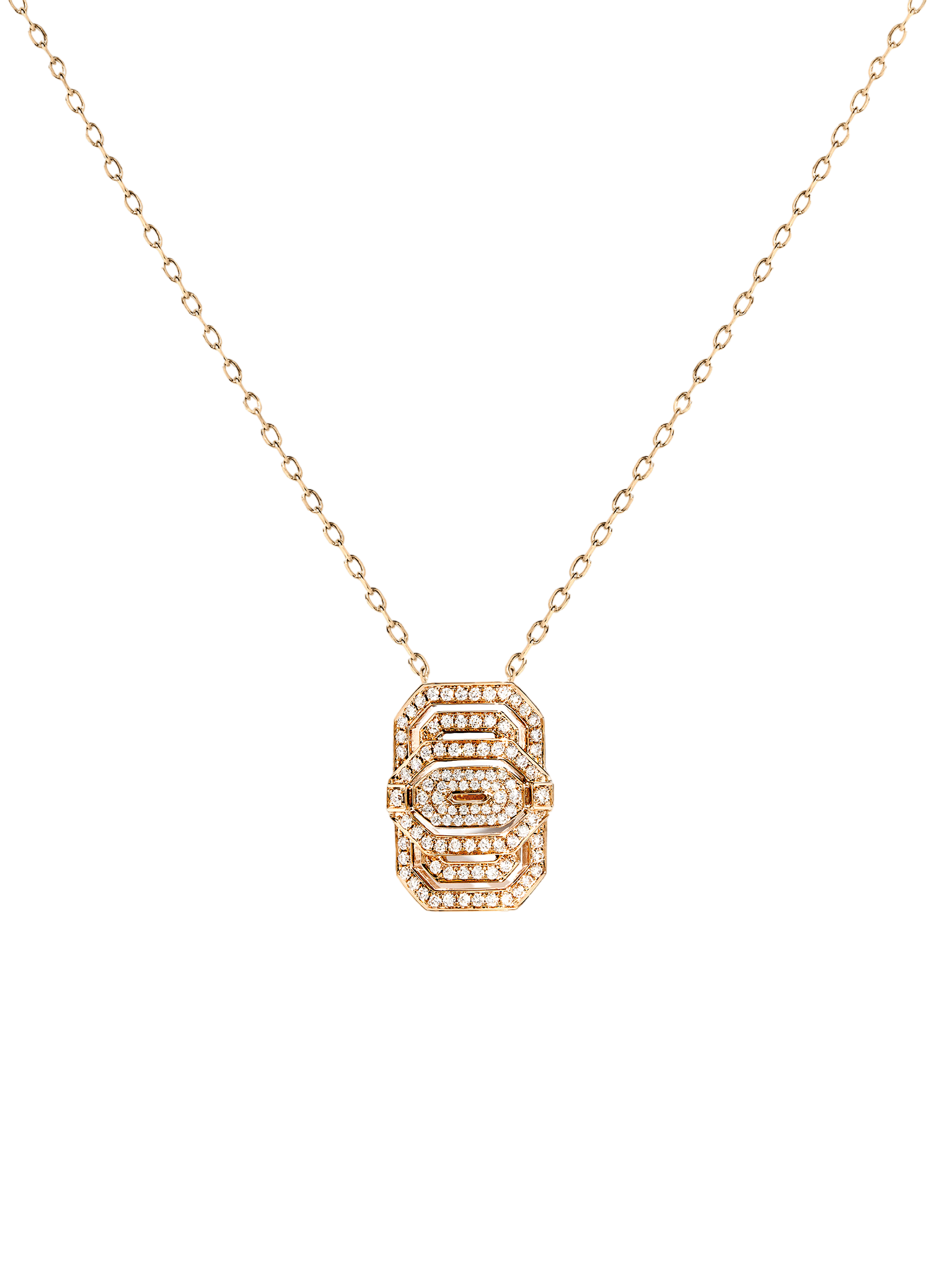 Necklace my way18k pink gold and diamonds